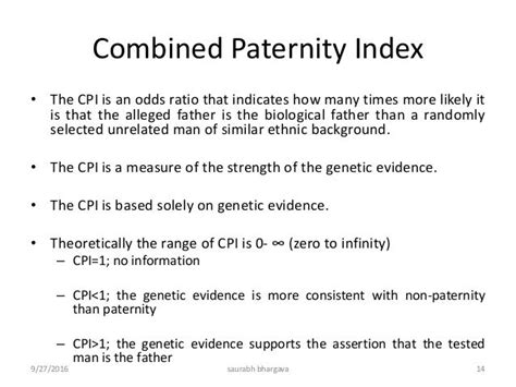 how do you read a paternity test|combined paternity index.